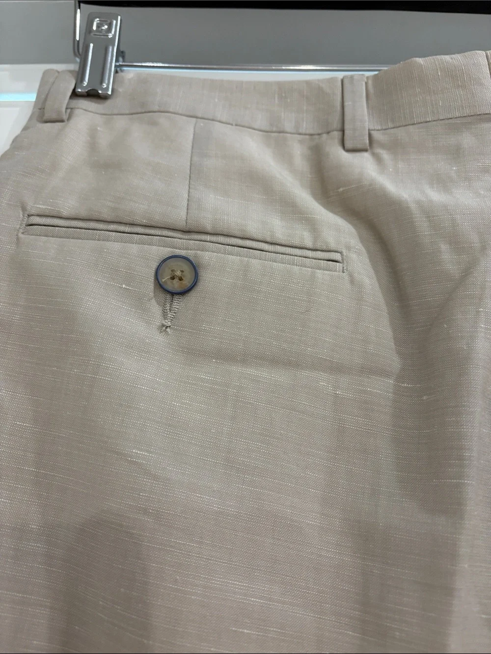 Hart Schaffner Marx Light Tan Linen Dress Pants
